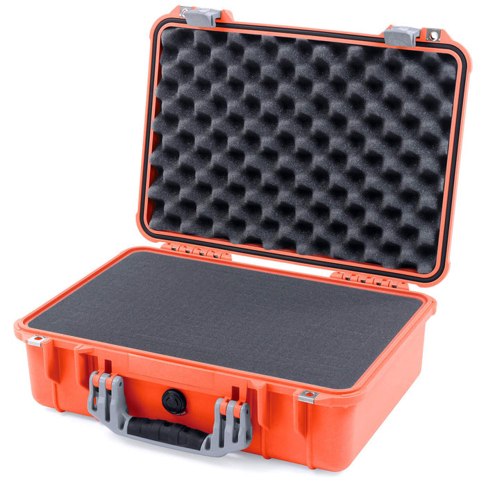 Pelican 1500 Case - Orange & Silver
