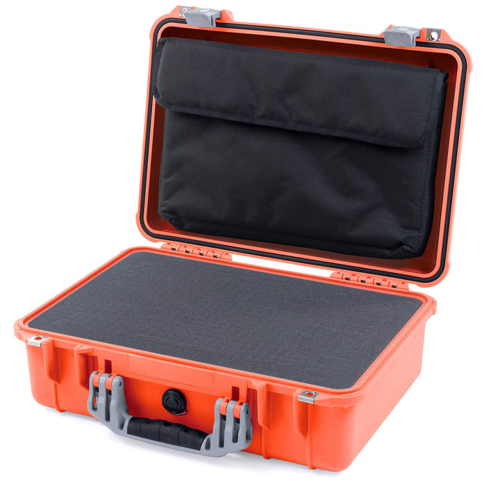 Pelican 1500 Case - Orange & Silver