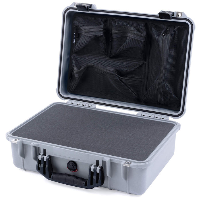 Pelican 1500 Case - Silver & Black
