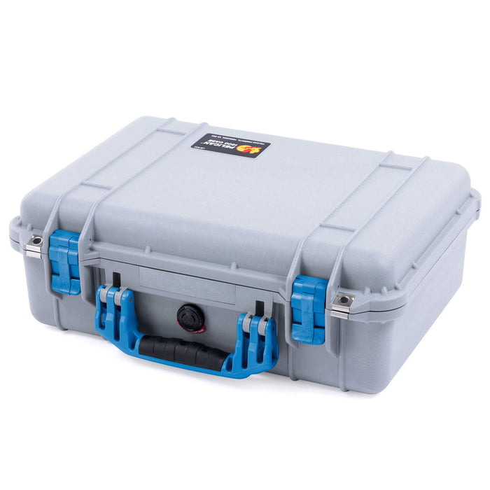 Pelican 1500 Case - Silver & Blue