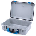 Pelican 1500 Case - Silver & Blue