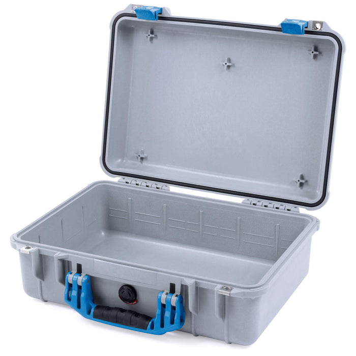Pelican 1500 Case - Silver & Blue