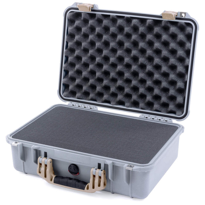Pelican 1500 Case - Silver & Desert Tan