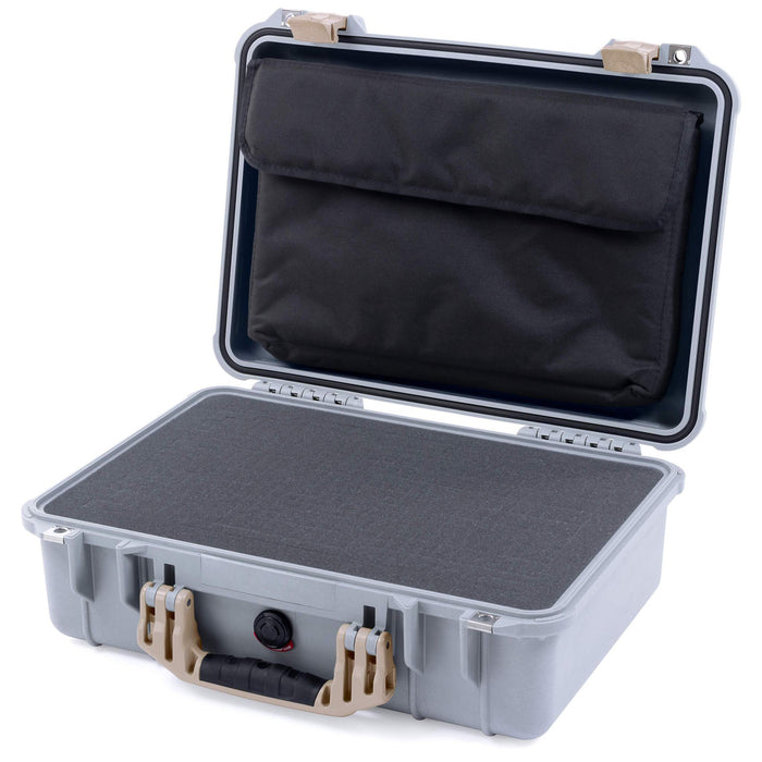 Pelican 1500 Case - Silver & Desert Tan