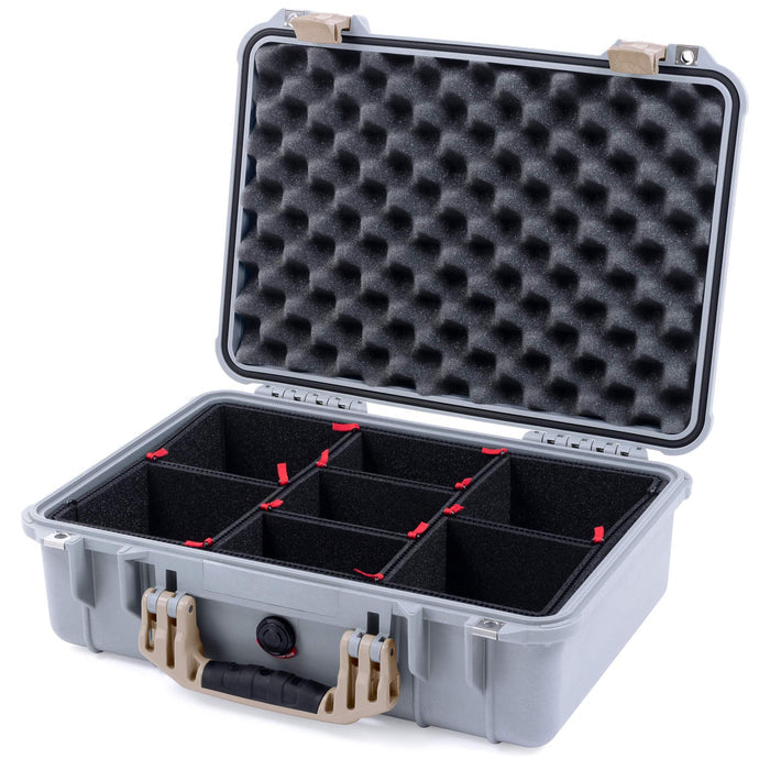 Pelican 1500 Case - Silver & Desert Tan