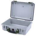 Pelican 1500 Case - Silver & OD Green