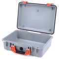 Pelican 1500 Case - Silver & Orange
