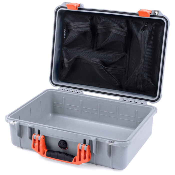 Pelican 1500 Case - Silver & Orange