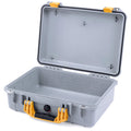 Pelican 1500 Case - Silver & Yellow