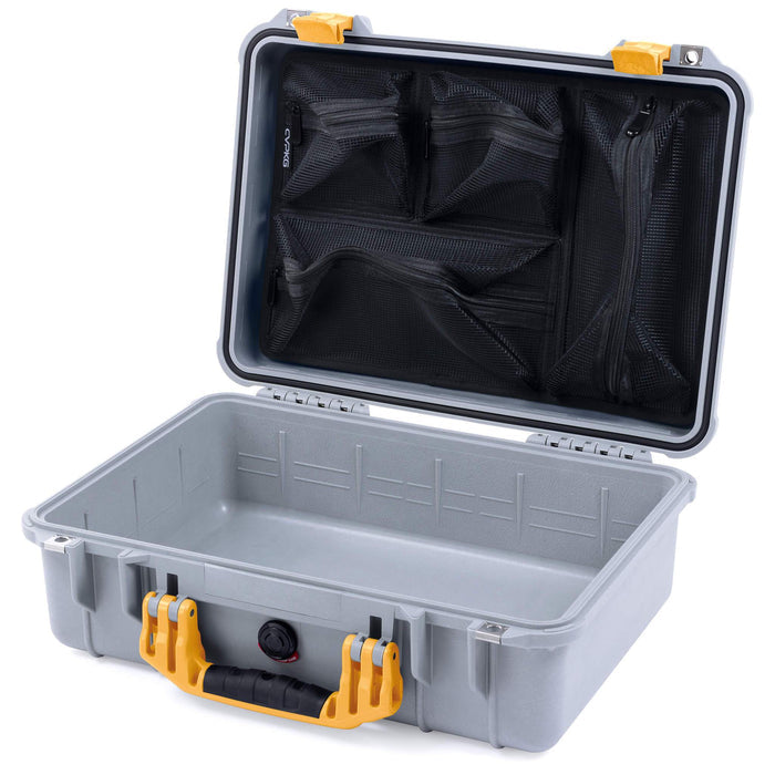 Pelican 1500 Case - Silver & Yellow