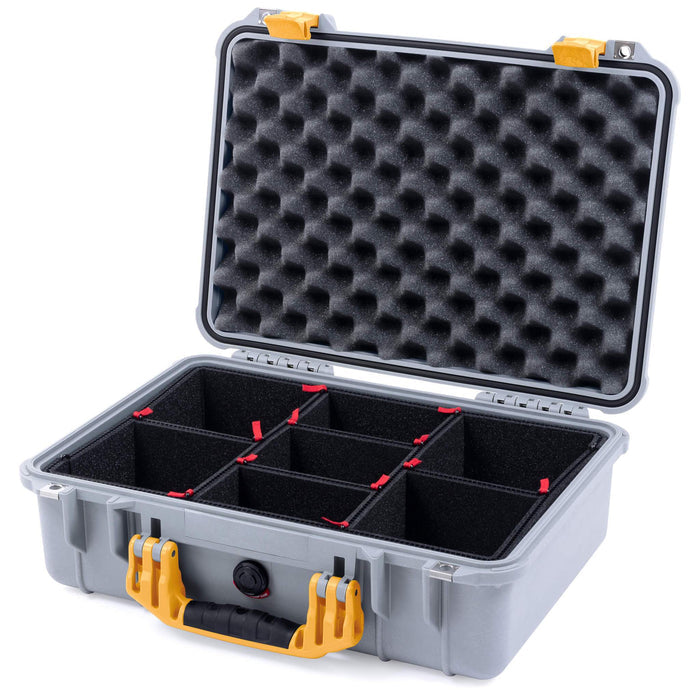 Pelican 1500 Case - Silver & Yellow