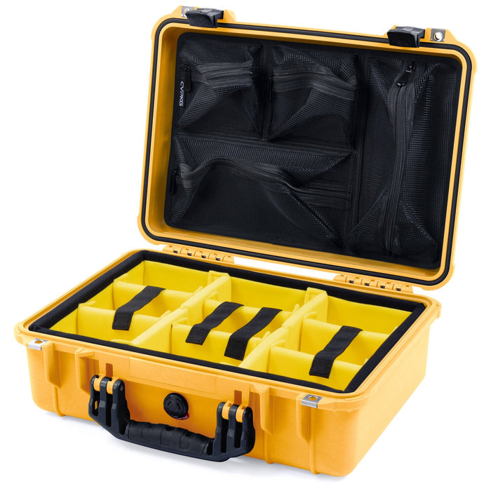 Yellow Padded Microfiber Dividers / Mesh Lid Organizer