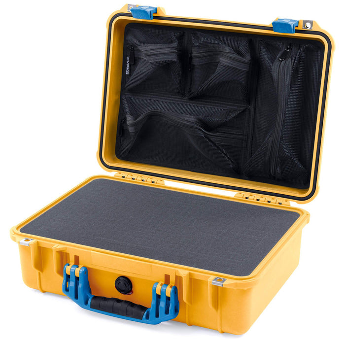 Pelican 1500 Case - Yellow & Blue