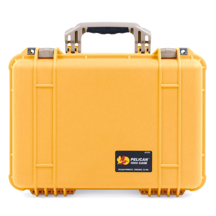 Pelican 1500 Case - Yellow & Desert Tan