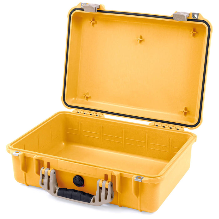 Pelican 1500 Case - Yellow & Desert Tan