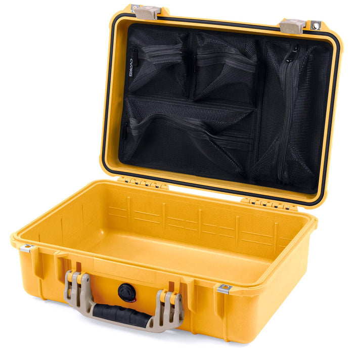 Pelican 1500 Case - Yellow & Desert Tan
