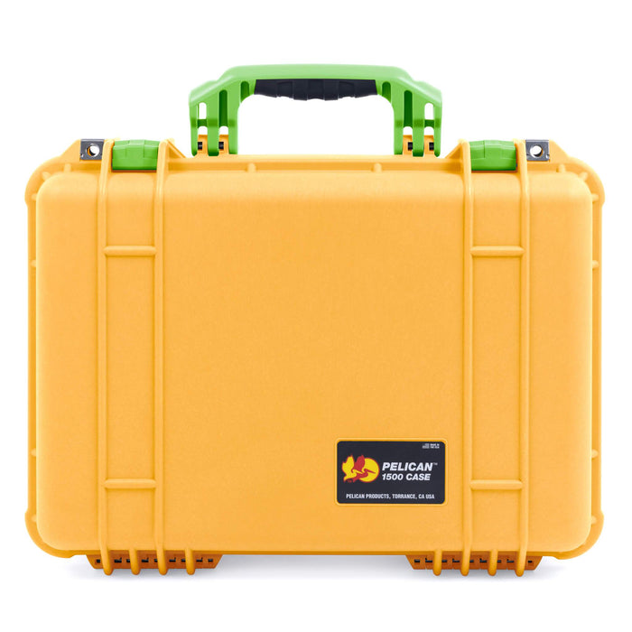 Pelican 1500 Case - Yellow & Lime Green