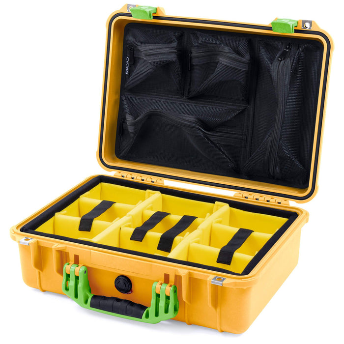 Yellow Padded Microfiber Dividers / Mesh Lid Organizer