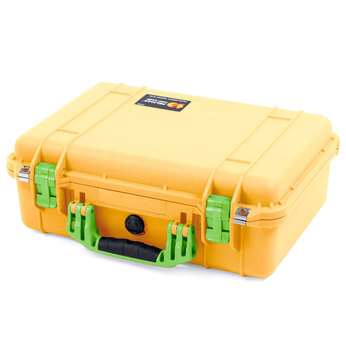 Pelican 1500 Case - Yellow & Lime Green