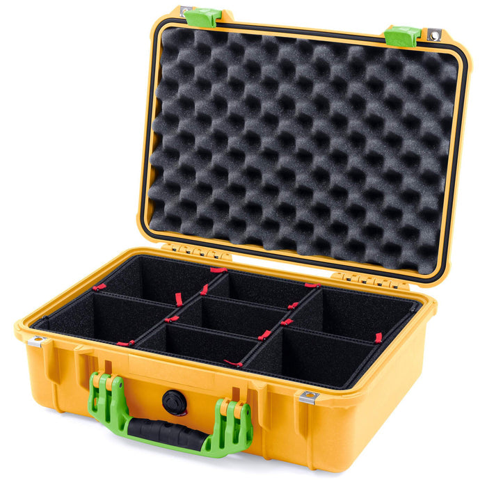 Pelican 1500 Case - Yellow & Lime Green