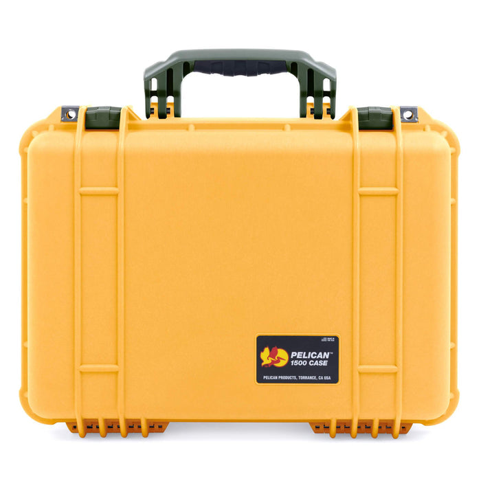 Pelican 1500 Case - Yellow & OD Green