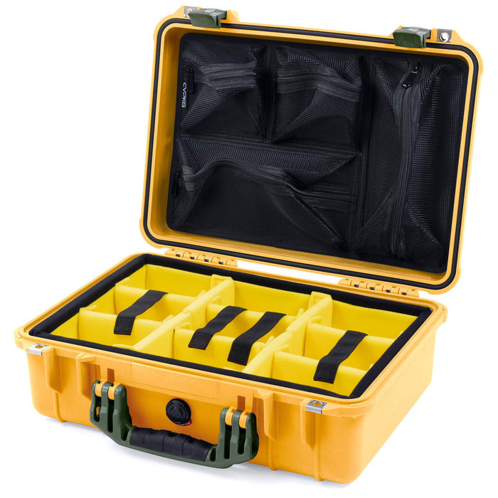 Yellow Padded Microfiber Dividers / Mesh Lid Organizer
