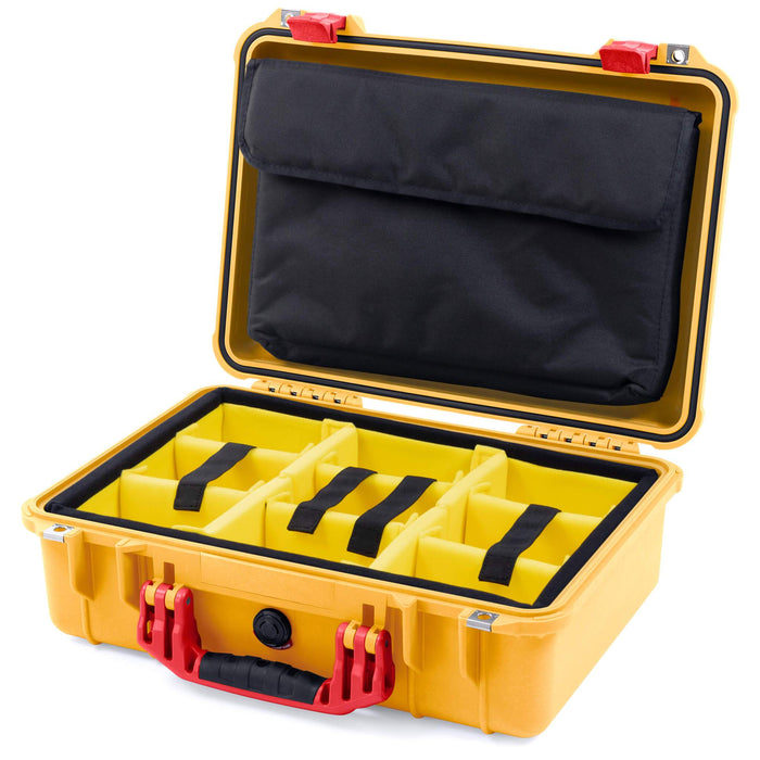 Yellow Padded Microfiber Dividers / Computer Pouch