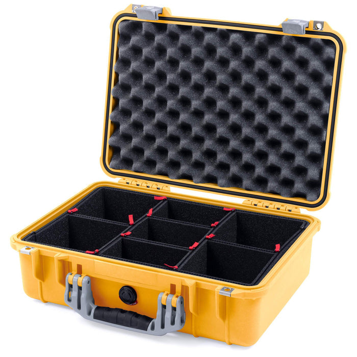 Pelican 1500 Case - Yellow & Silver