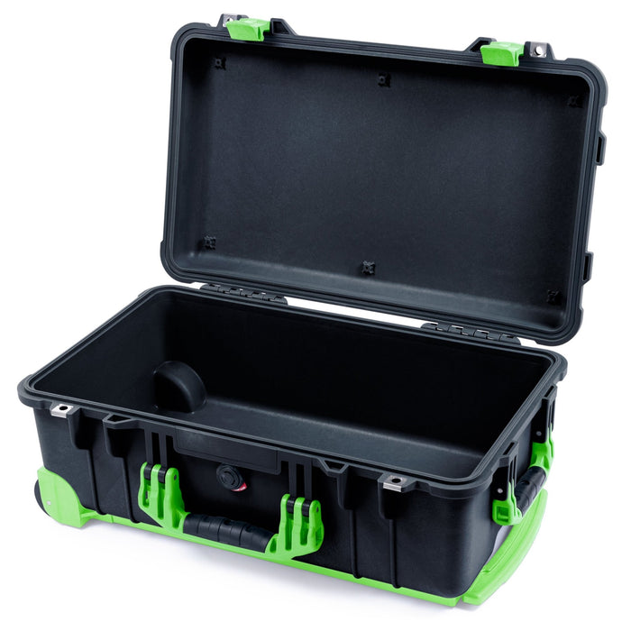 Pelican 1510 Case - Black & Lime Green Trolley - Empty (Case Only)