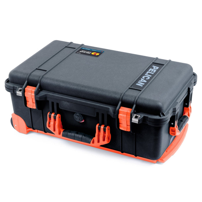 Pelican 1510 Case - Black & Orange Trolley - Empty (Case Only)