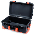 Pelican 1510 Case - Black & Orange Trolley - Empty (Case Only)