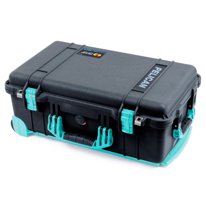 Pelican 1510 Case - Black & Teal Trolley - Empty (Case Only)