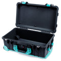 Pelican 1510 Case - Black & Teal Trolley - Empty (Case Only)