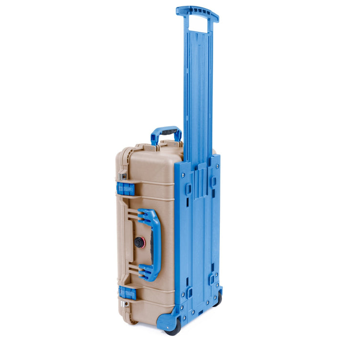 Pelican 1510 Case - Desert Tan & Blue Trolley - Empty (Case Only)