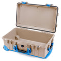 Pelican 1510 Case - Desert Tan & Blue Trolley - Empty (Case Only)