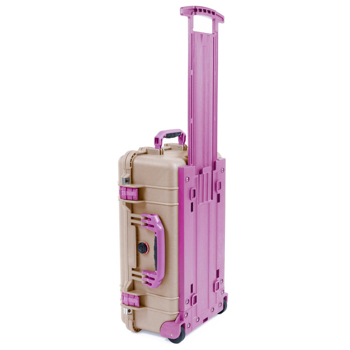 Pelican 1510 Case - Desert Tan & Magenta Trolley - Empty (Case Only)