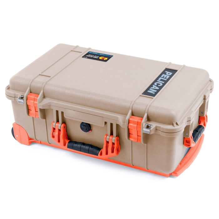 Pelican 1510 Case - Desert Tan & Orange Trolley - Empty (Case Only)