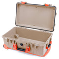 Pelican 1510 Case - Desert Tan & Orange Trolley - Empty (Case Only)