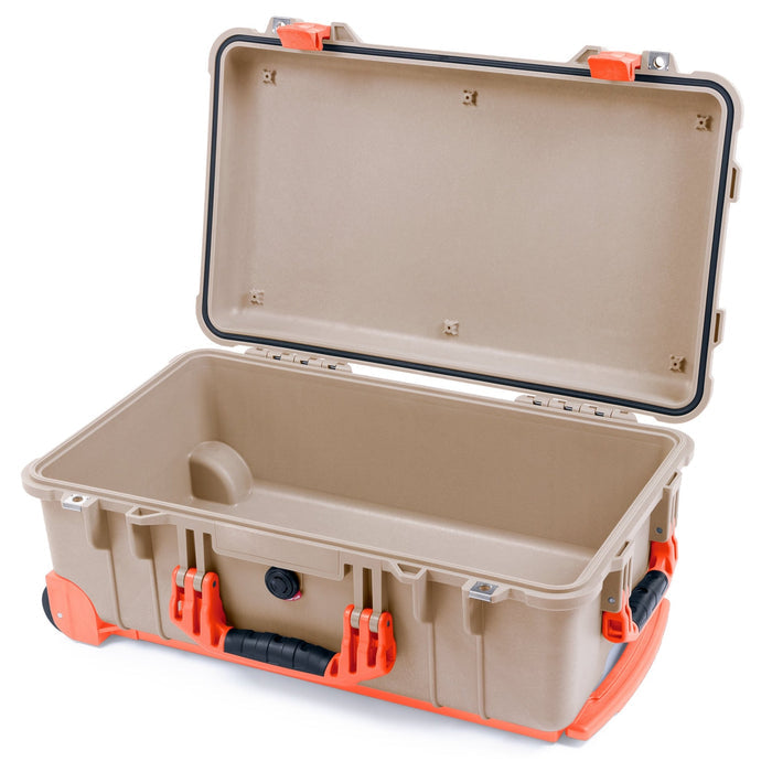 Pelican 1510 Case - Desert Tan & Orange Trolley - Empty (Case Only)