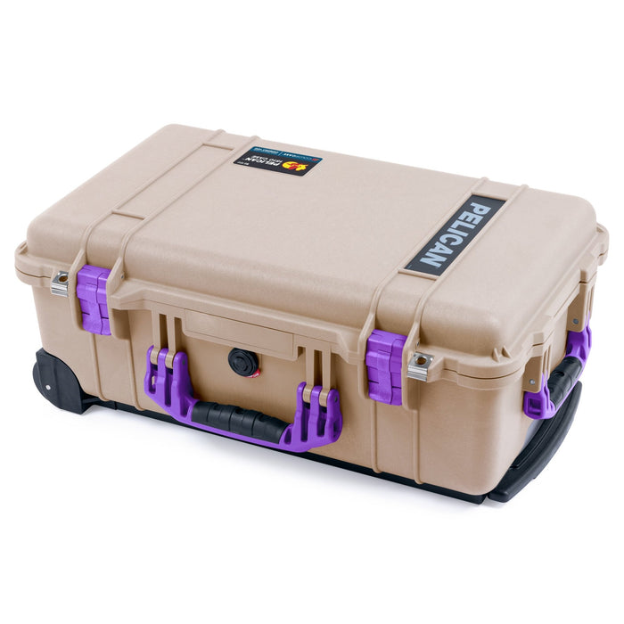 Pelican 1510 Case - Desert Tan & Purple - Empty (Case Only)
