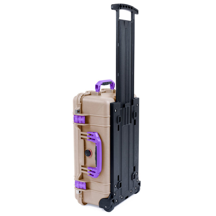 Pelican 1510 Case - Desert Tan & Purple - Empty (Case Only)