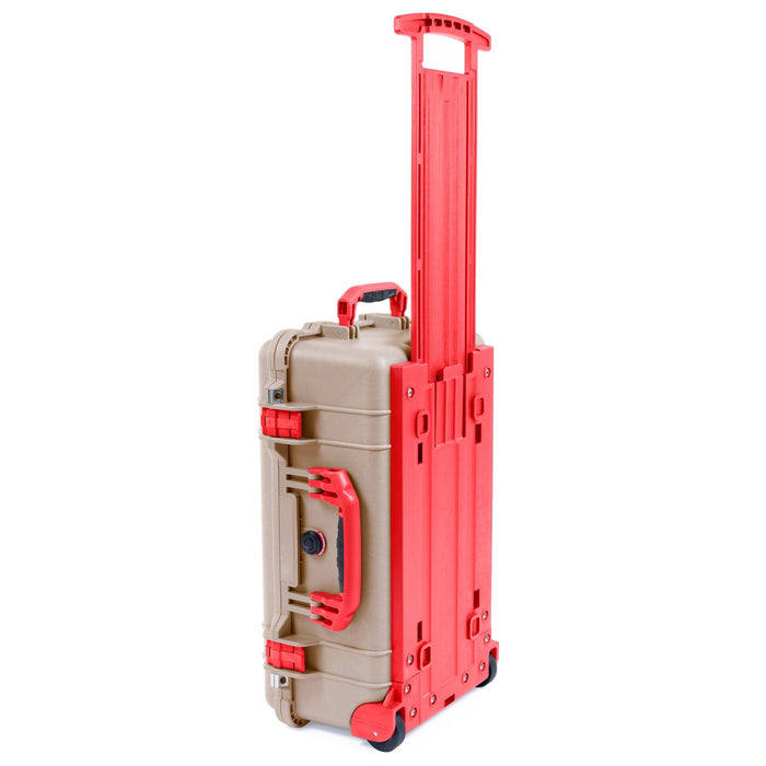 Pelican 1510 Case - Desert Tan & Red Trolley - Empty (Case Only)