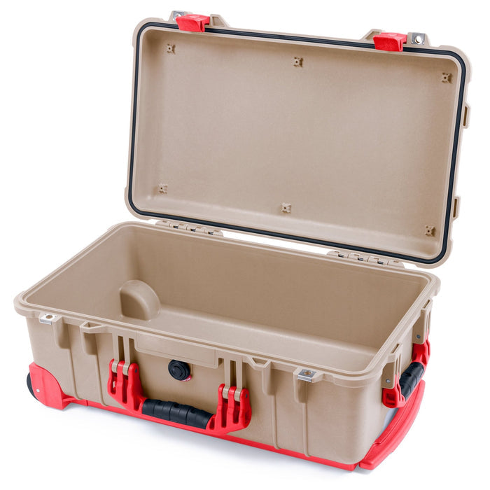Pelican 1510 Case - Desert Tan & Red Trolley - Empty (Case Only)
