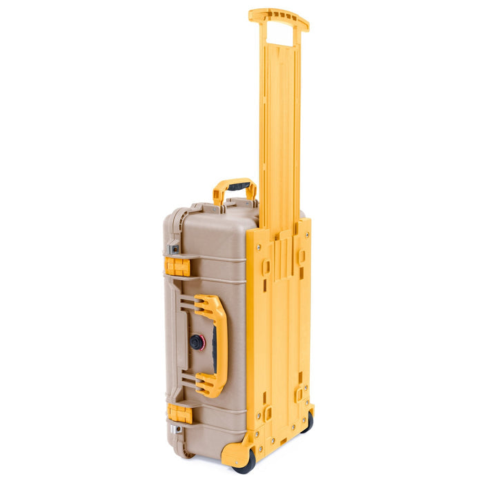 Pelican 1510 Case - Desert Tan & Yellow Trolley - Empty (Case Only)