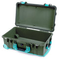 Pelican 1510 Case - OD Green & Teal Trolley - Empty (Case Only)