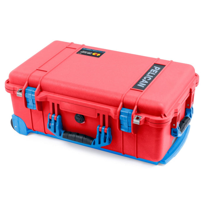 Pelican 1510 Case - Red & Blue Trolley - Empty (Case Only)