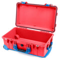 Pelican 1510 Case - Red & Blue Trolley - Empty (Case Only)