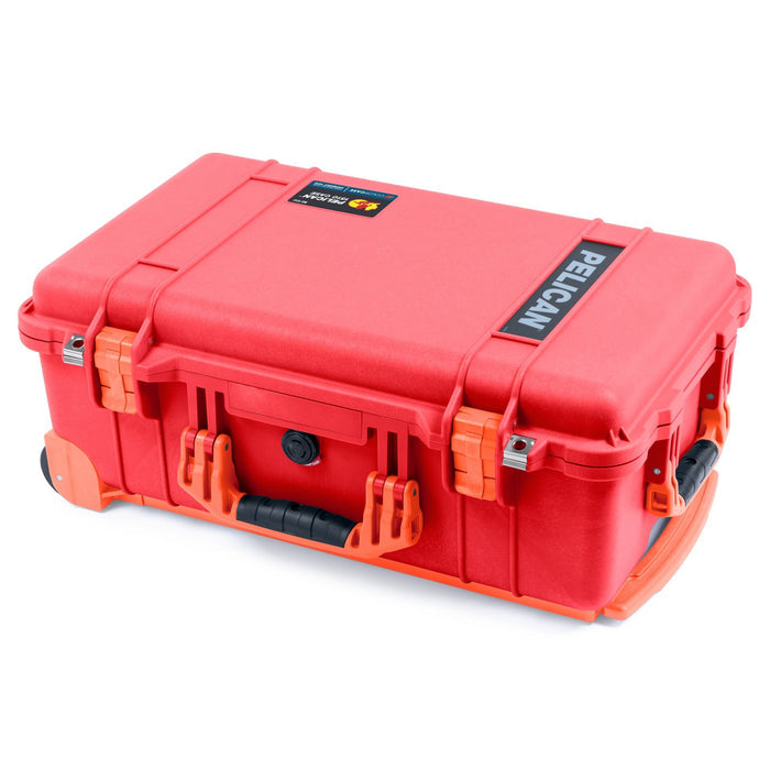 Pelican 1510 Case - Red & Orange Trolley - Empty (Case Only)