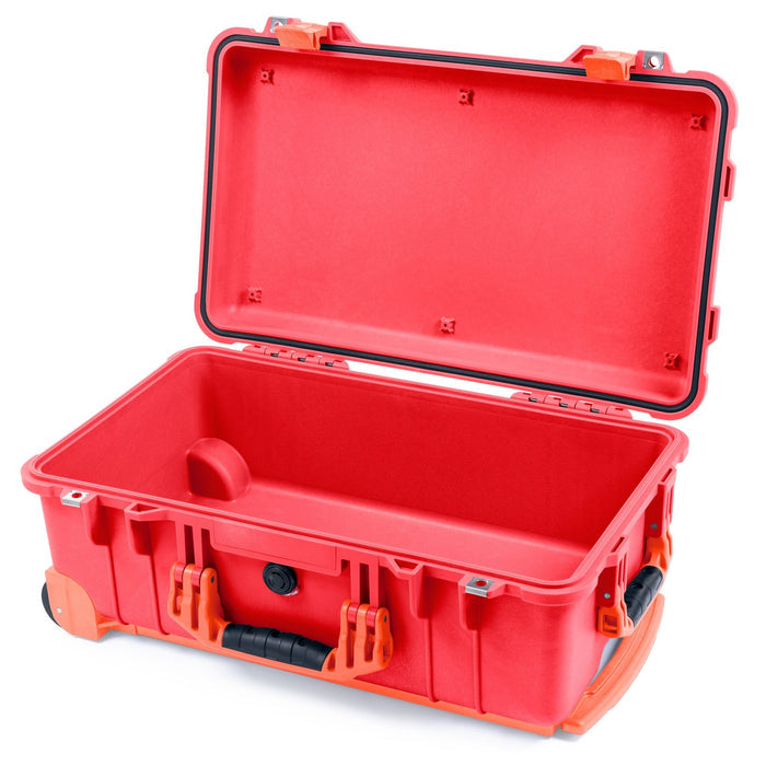 Pelican 1510 Case - Red & Orange Trolley - Empty (Case Only)