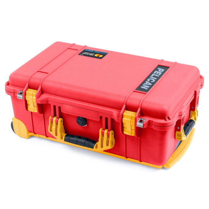 Pelican 1510 Case - Red & Yellow Trolley - Empty (Case Only)